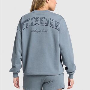 Gymshark Campus Classics Graphic Sweatshirt - Iron Blue